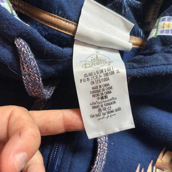 Disney Blue Hoodie with Gold Accents - Picture 6 of 8